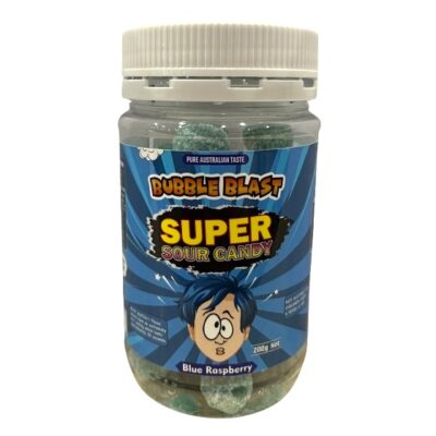 Blue Raspberry Super Sour Candy Pack (200g)