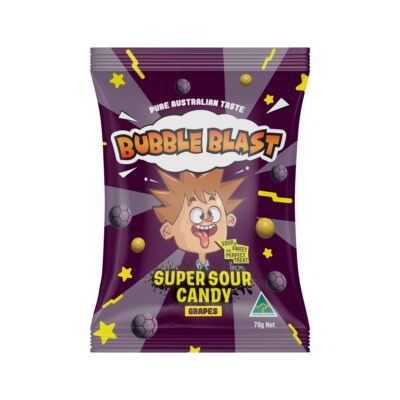Grapes Super Sour Candy Pack (70g)